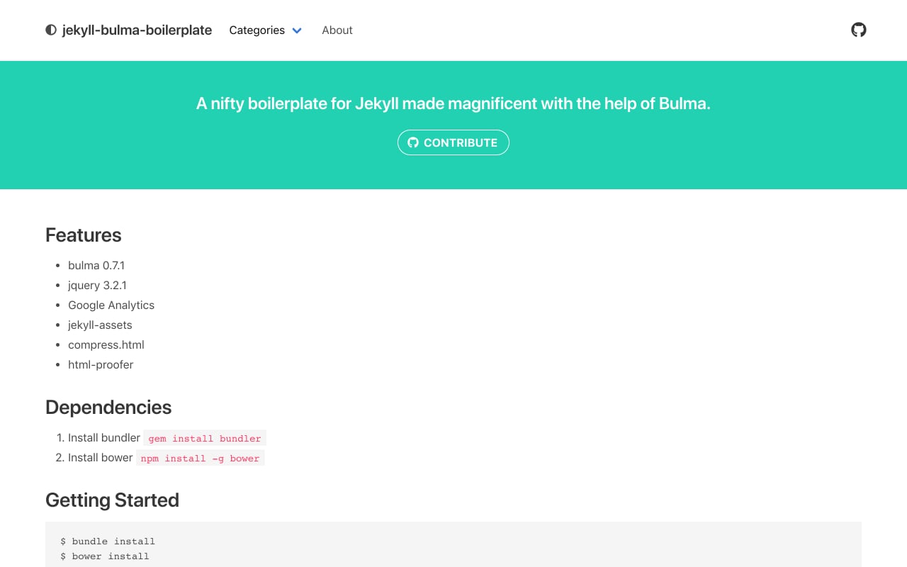 jekyll-bulma-boilerplate